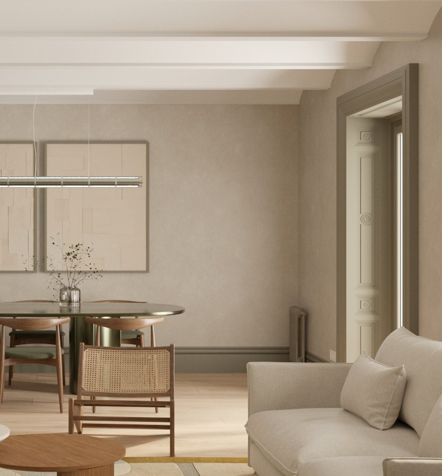 Vivienda reformada en edificio señorial en Malasaña, Madrid