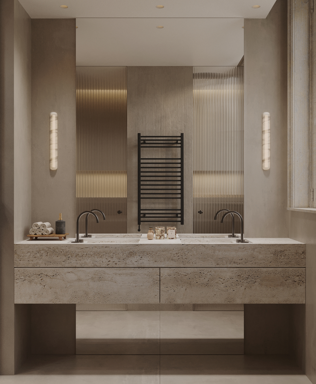 Baño en vivienda reformada en Malasaña, Madrid