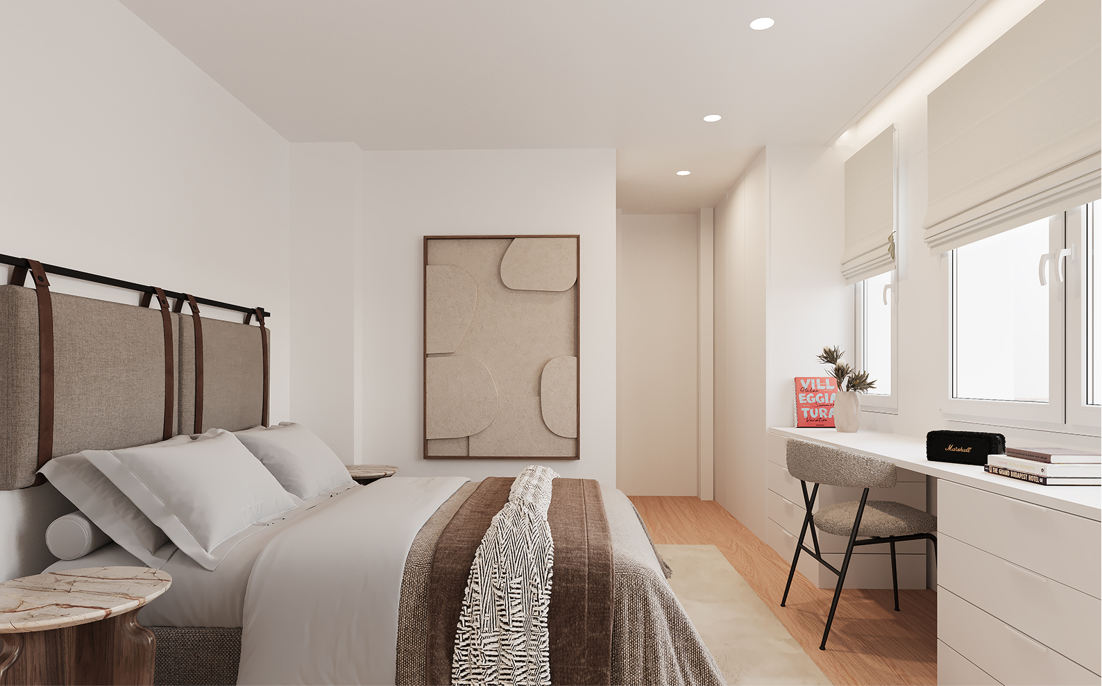 Tercer dormitorio en vivienda de lujo reformada en Almagro, Chamberí, Madrid